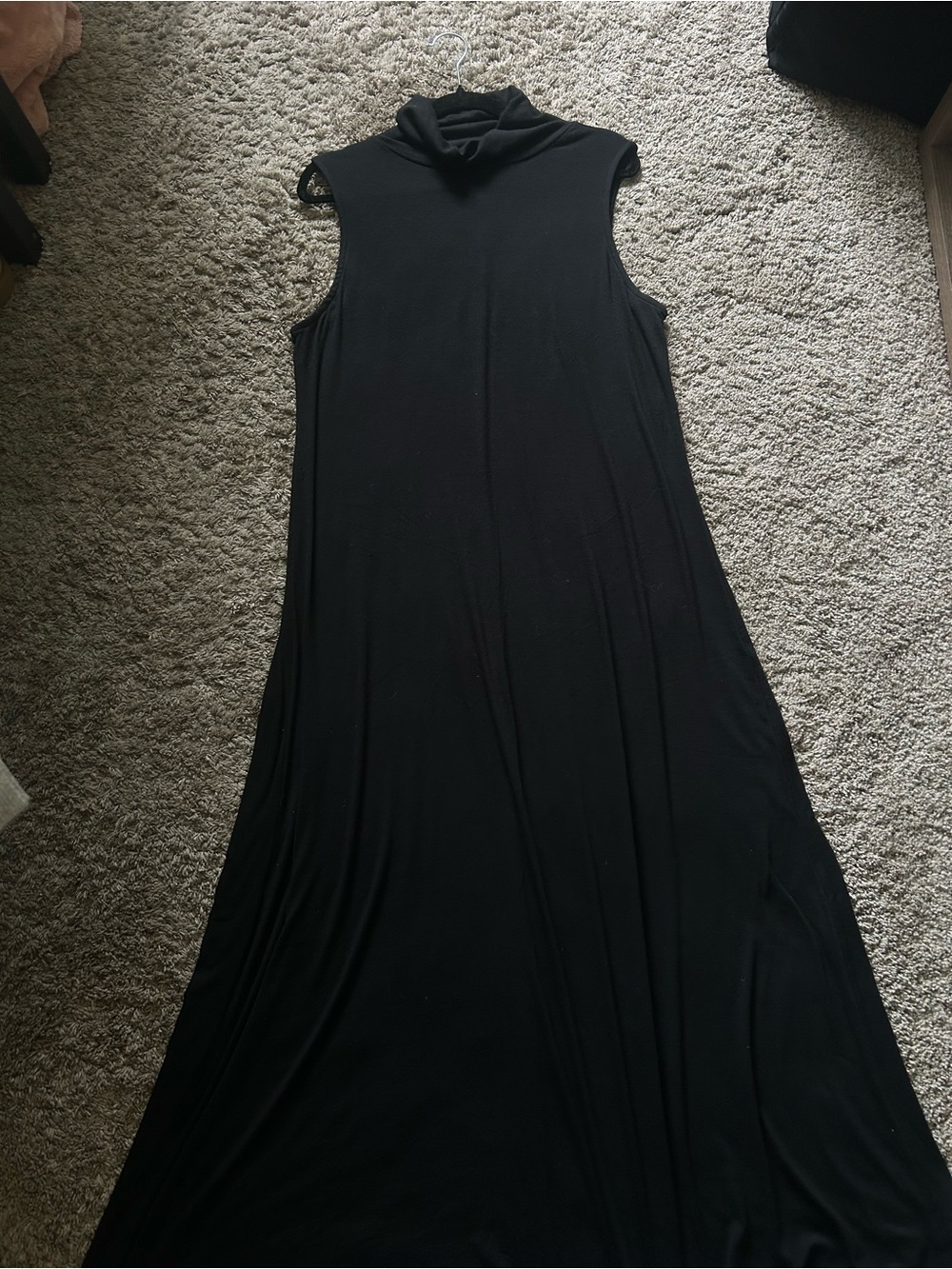 a new day Black Sleeveless Turtleneck Midi Dress